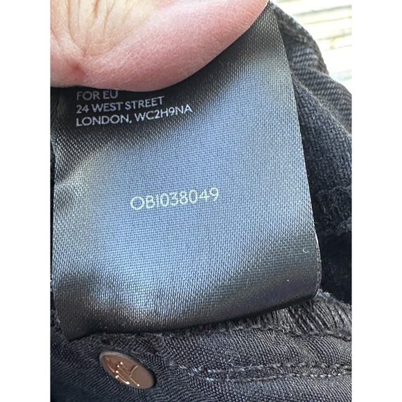 We the Free Lucia Ankle Crop Black Jeans Straight High Rise Button Fly Sz 31 - Picture 11 of 12